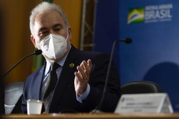 Ministro da Saúde, Marcelo Queiroga, anuncia durante coletiva de imprensa nesta quarta-feira 5:01, a inclusão de crianças de 5 a 11 anos contra covid 19 9
