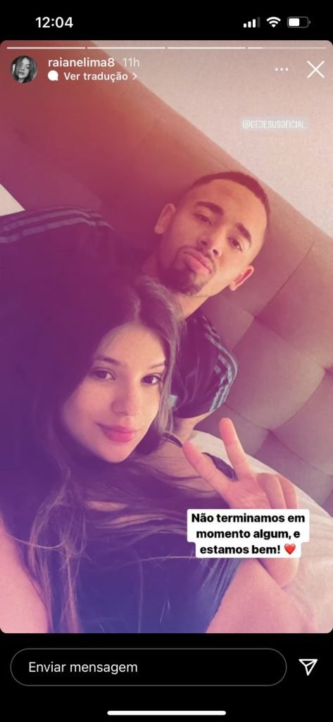 Gabriel Jesus e Raiane Lima