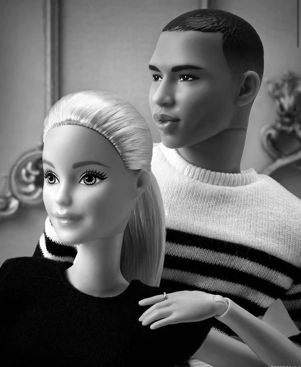 Barbie e Olivier Rousteing como boneco