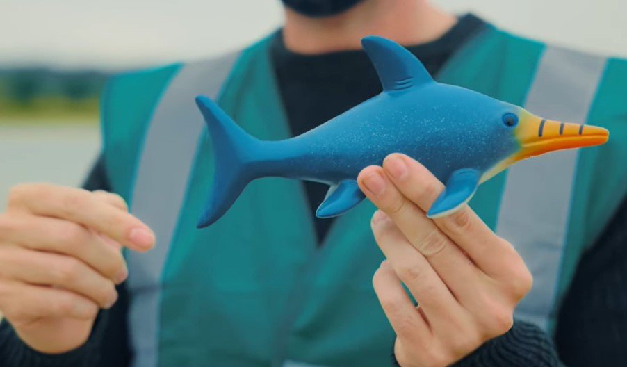 Boneco do Ictiossauro Temnodontosaurus trigonodon