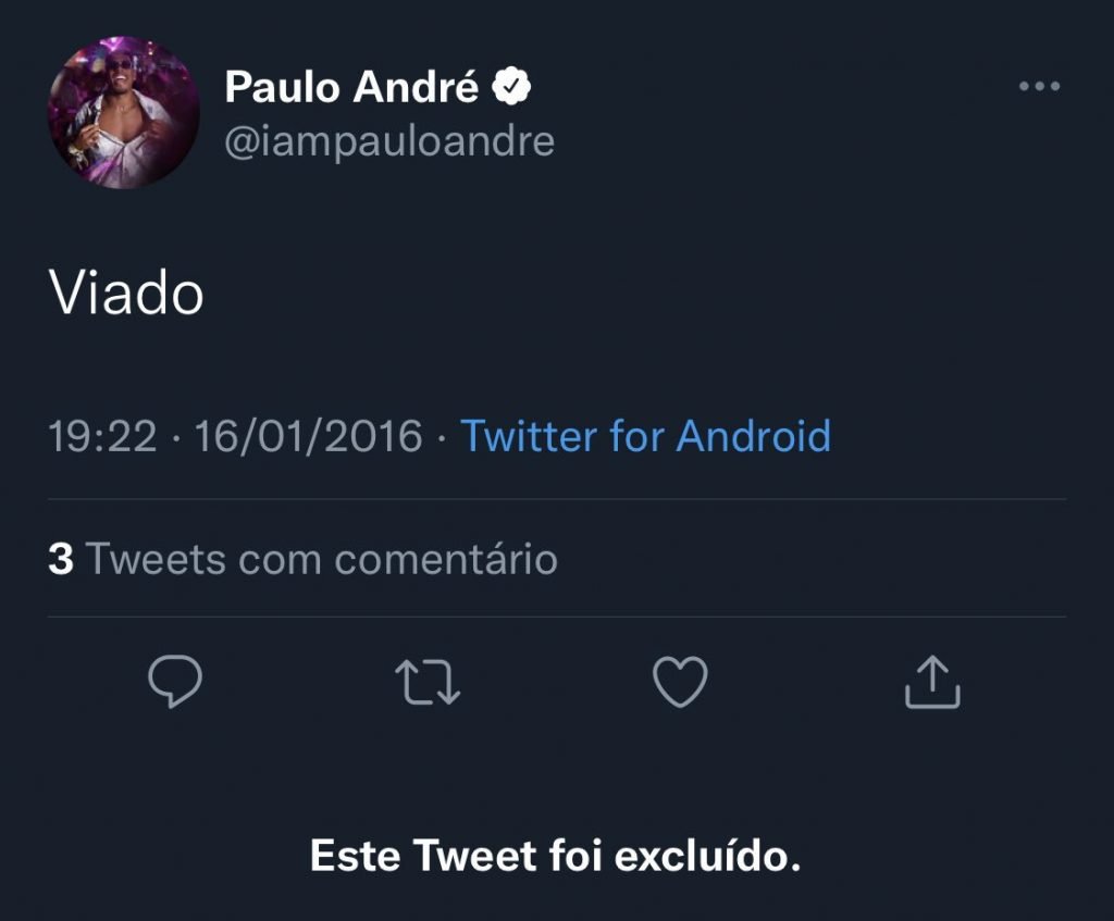 Comentários polêmicos de Paulo André foram apagados pelos ADMs das redes sociais antes da estreia do reality