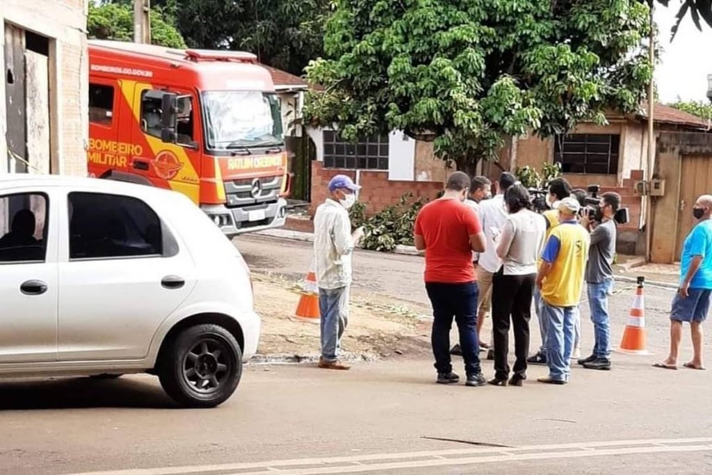 onça parda invade quintal de casa em jataí, goiás