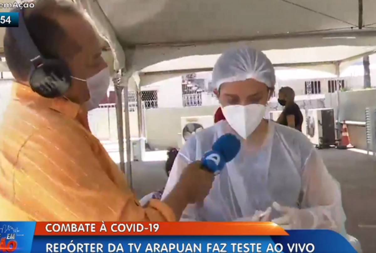 Repórter faz teste de coronavírus ao vivo e se choca com resultado positivo