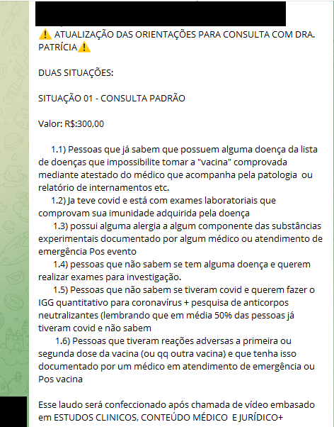 Advogada oferece serviços jurídicos para aqueles que não se vacinaram