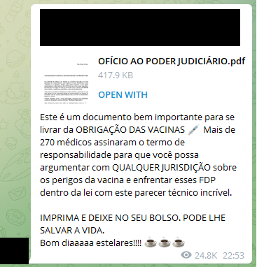 Membro anuncia documento para argumentar sobre