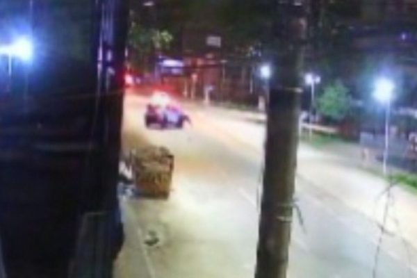 Imagem câmera PM atropela morador de rua goiania