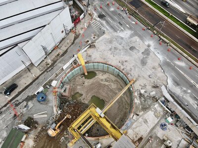 A avaliação também assegurou o trabalho de concretagem no buraco causado pelo rompimento da tubulação de esgoto