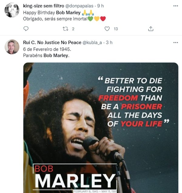 Bob Marley homenageado