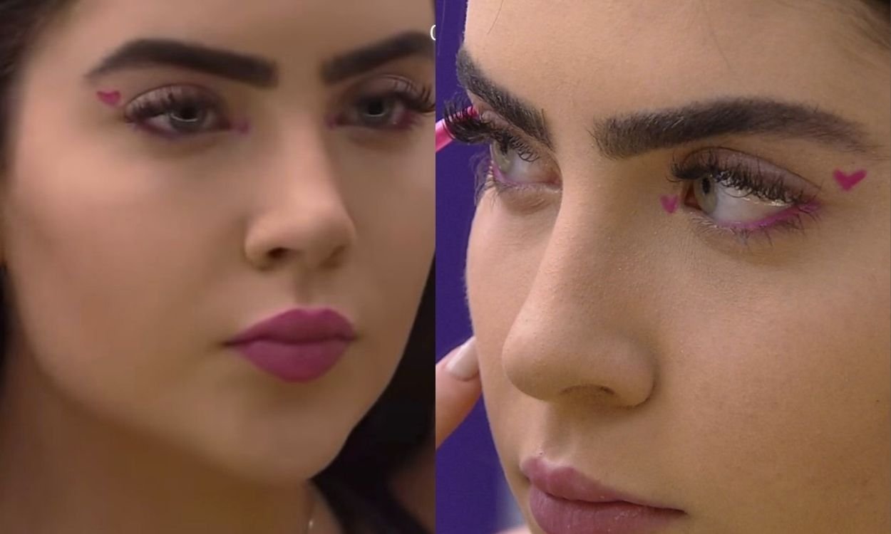 Foto: Maquiagem de Jade Picon no 'BBB 22' tem corações e muita cor