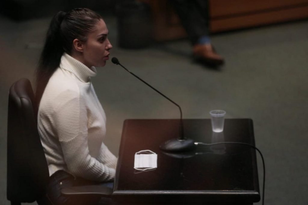 Monique Medeiros, mãe do menino Henry Borel, falou durante o julgamento na qual é acusada
