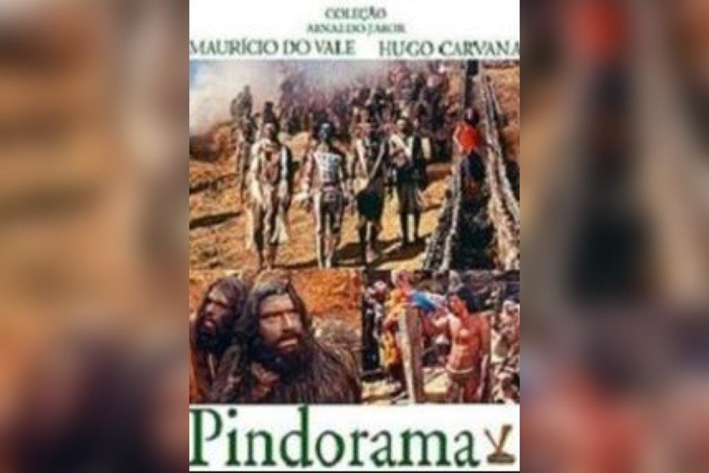 Na imagem colorida, a capa de um filme está posicionada no centro