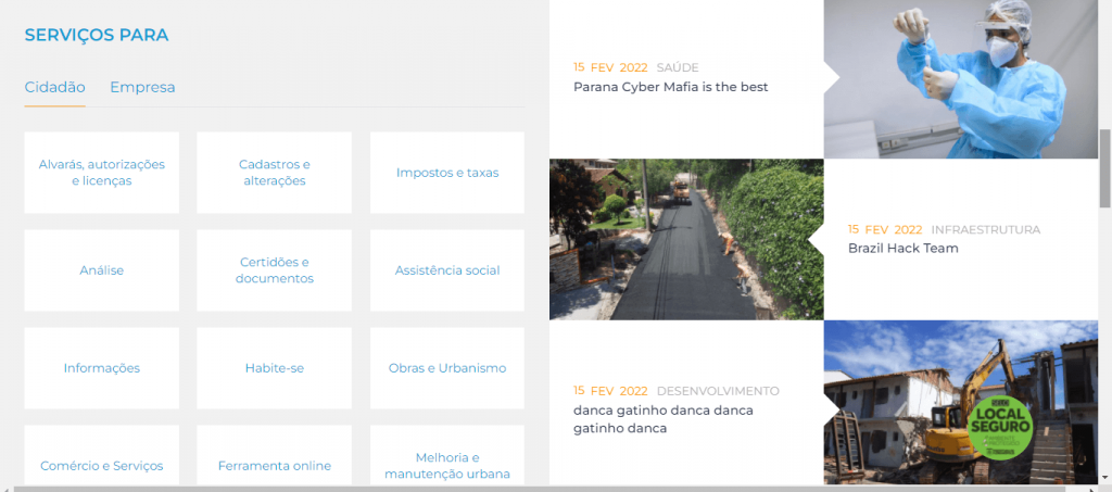 site da prefeitura de florianópolis hackeado