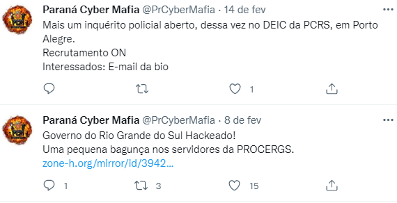 perfil do grupo hacker parana cyber mafia
