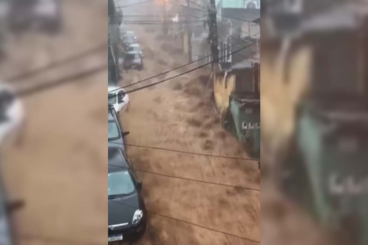 chuvas causam deslizamento em morro de Petrópolis