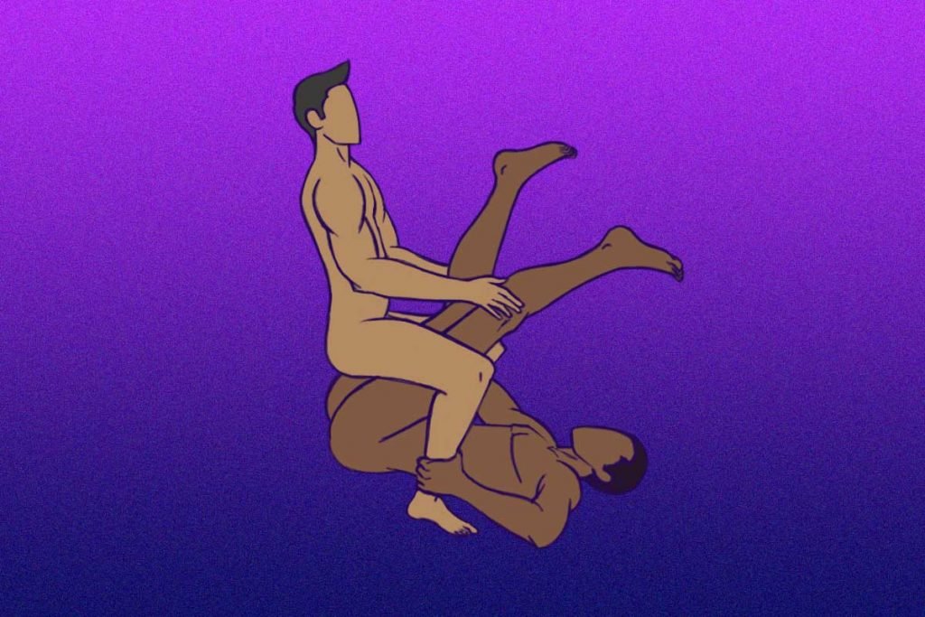 Desenho de posição sexual amazona padrão