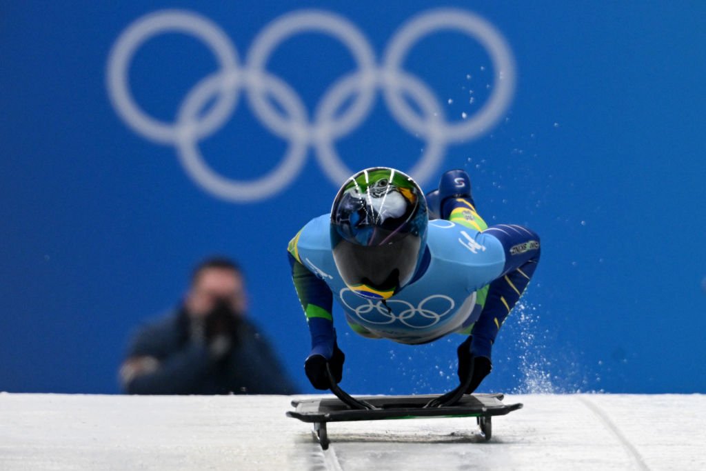 Nicole Silveira compete na prova de skeleton nas Olimpíadas de Inverno de Pequim em 2022 - Metrópoles
