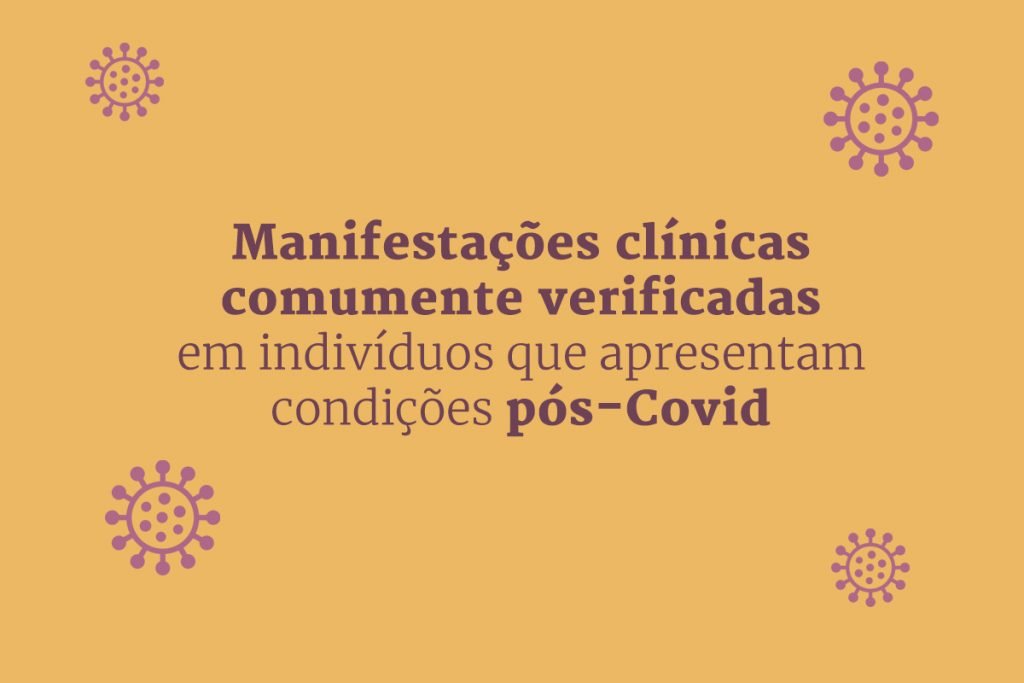 1 -Ilustrações - Manifestações clínicas comumente verificadas em indivíduos que apresentam condições pós-Covid