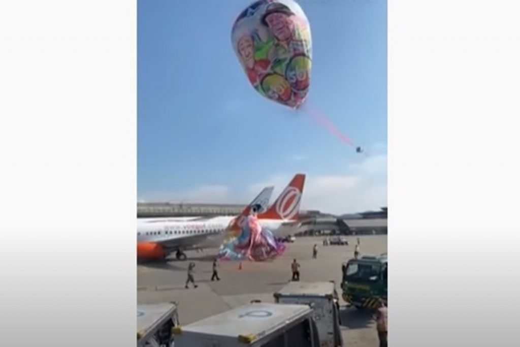 Balão com escudo da Seleção brasileira é flagrado perto do aeroporto de  Congonhas, São Paulo