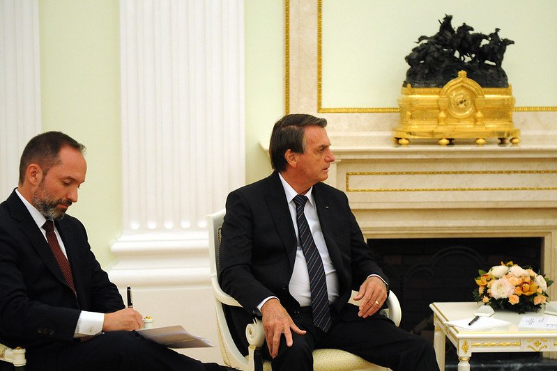 Chefe do cerimonial da Presidência, diplomata Marcos Sperandio acompanhou o presidente Jair Bolsonaro durante encontro com o presidente russo, Vladimir Putin