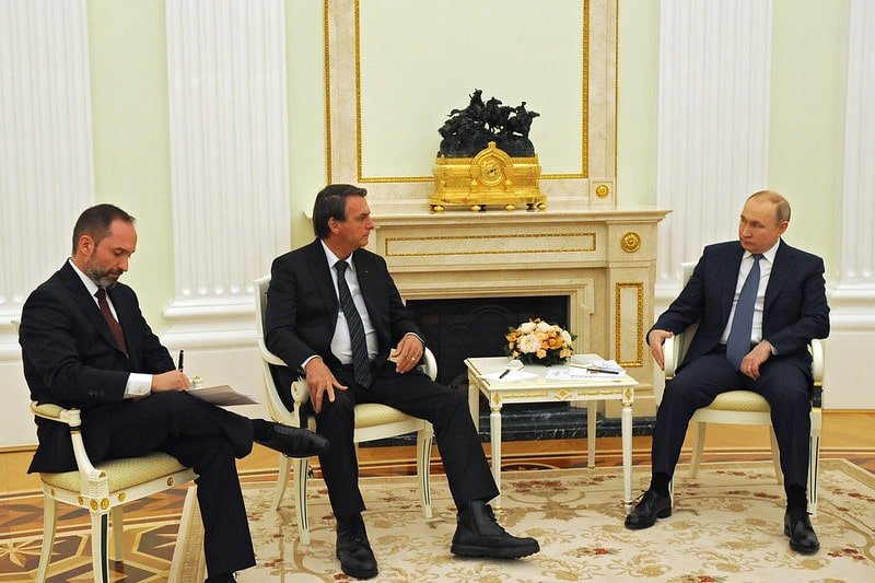Chefe do cerimonial da Presidência, diplomata Marcos Sperandio acompanhou o presidente Jair Bolsonaro durante encontro com o presidente russo, Vladimir Putin