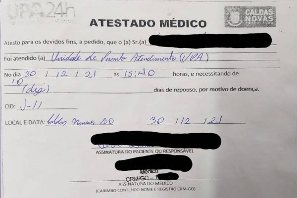 GO: homem é indiciado por usar atestado falso para folgar no Réveillon ...