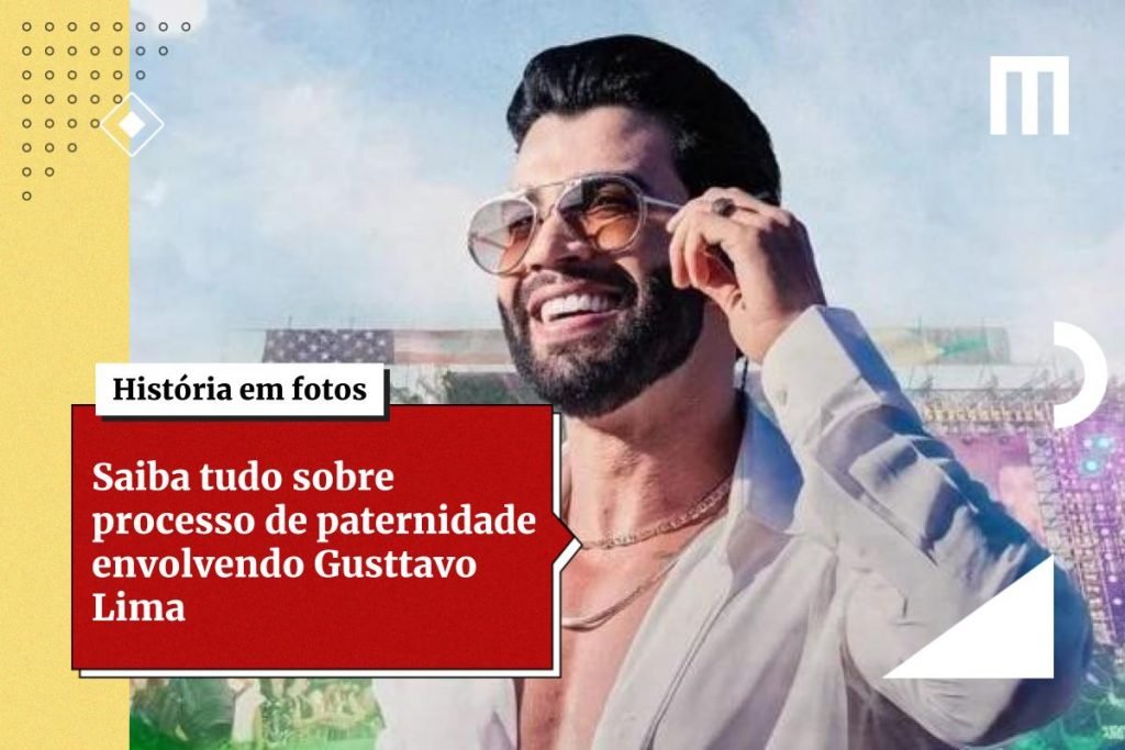 Gusttavo Lima chanteur country en spectacle.  Il porte des vêtements blancs et des lunettes de soleil