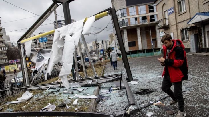 Destroços causados pela invasão da Russia à Ucrânia- Metrópoles