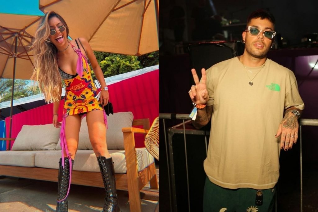 Gui Araújo e Vanessa Lopes se beijaram em festa de Carnaval em São Paulo neste último domingo (27/2)