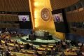 Salão da Assembleia Geral da ONU, em Nova Iorque, durante reunião emergencial sobre a guerra na Ucrânia - Metrópoles