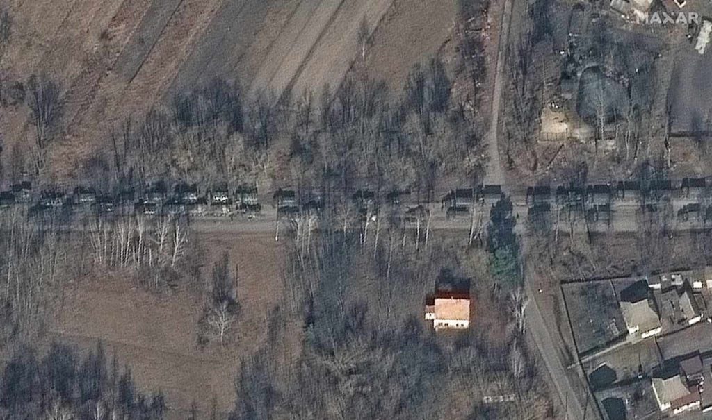Forças aerotransportadas russas em Zdvyzhivka, Ucrânia