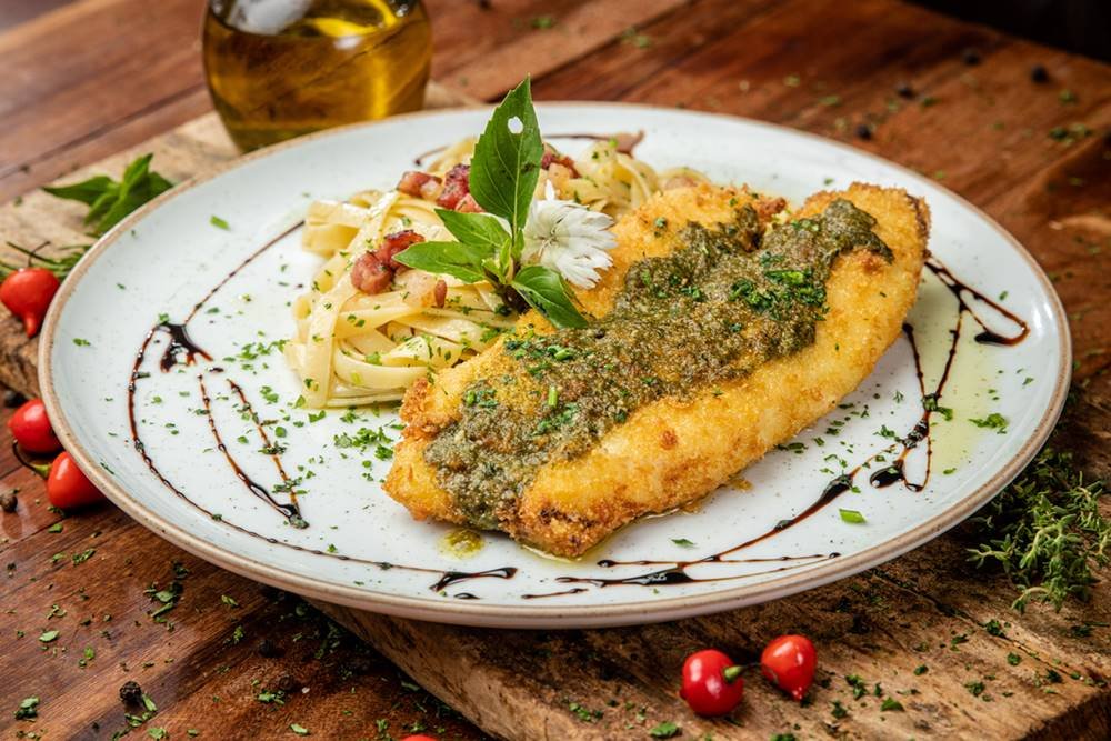 Tilápia empanada do Contê
