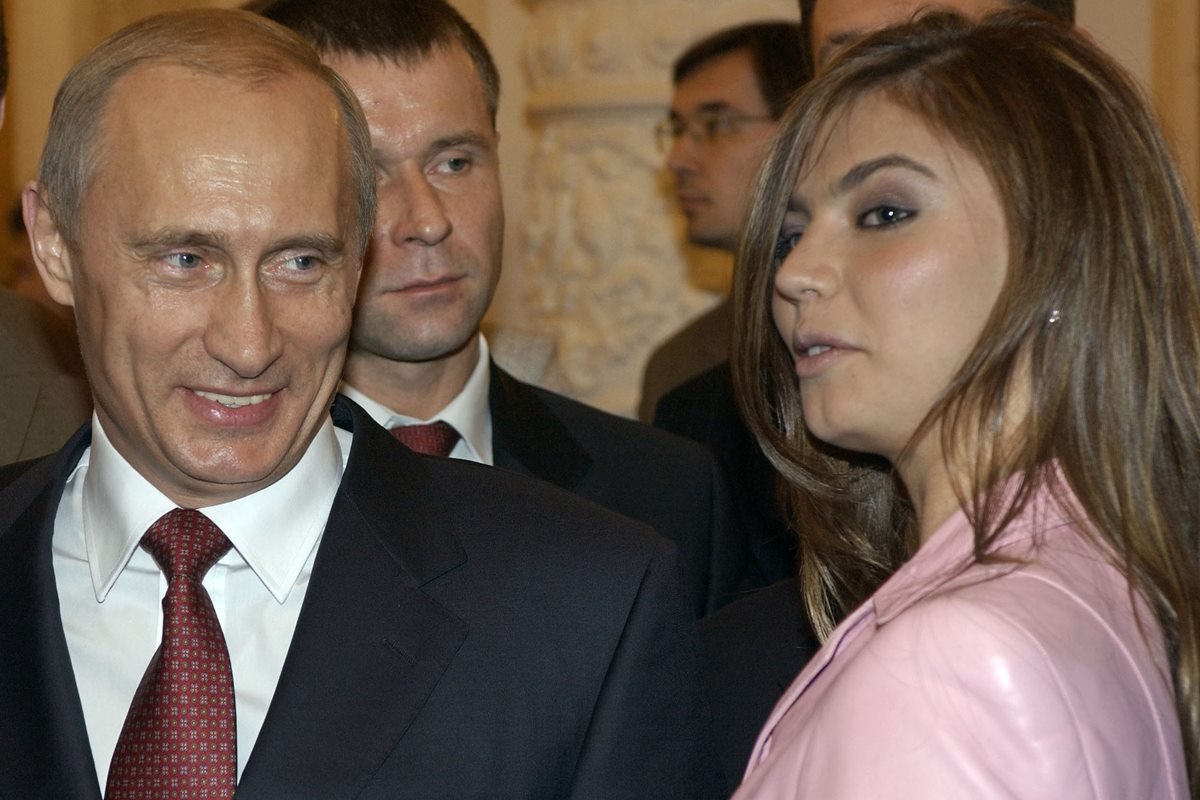 O presidente russo Vladimir Putin e sua amante Alina Kabayeva - Metrópoles