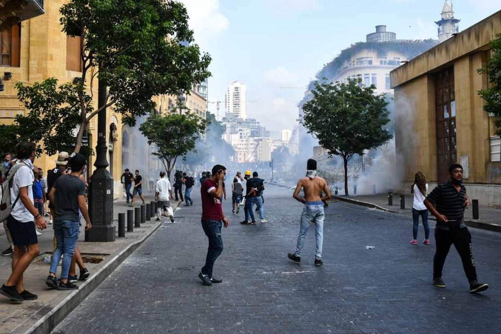 protesto em beirute