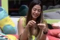 Laís Caldas, participante do BBB22, na sala do Big Brother Brasil