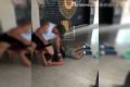 Homem enforca rival com joelho