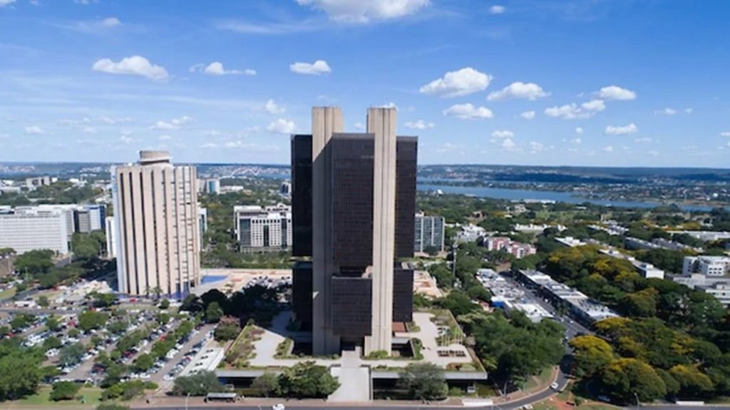 vista aérea do Banco Central em Brasília