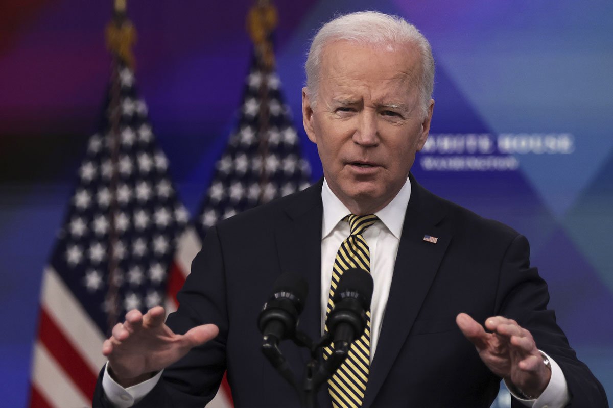 Presidente dos Estados Unidos, Joe Biden, fala sobre a Ucrânia à imprensa - Metrópoles