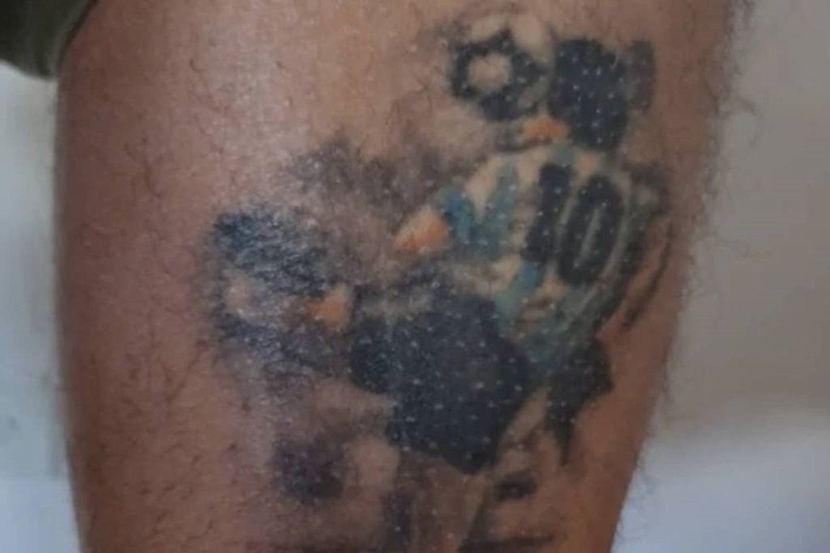 Tatuagem de jornalista em homenagem à Maradona