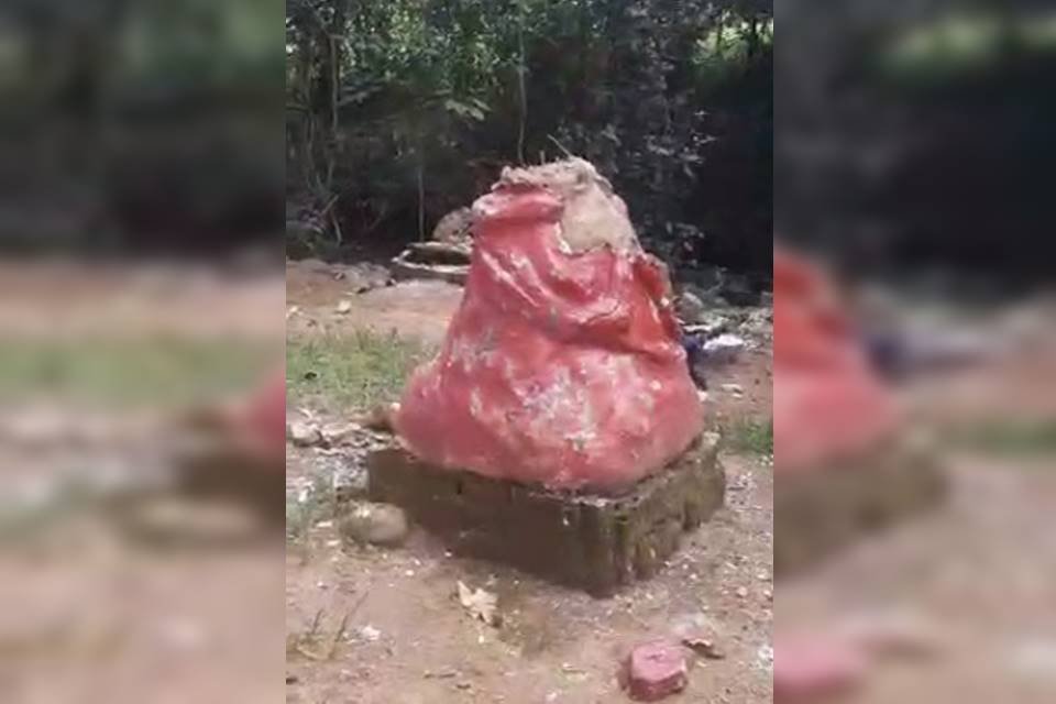 Pedaço de mármore vermelho