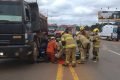 Corpo de Bombeiros em atendimento