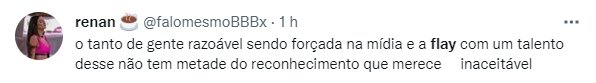 Muitos usuários do Twitter criticaram Juliette após vídeo de Flay cantando Whitney Houston