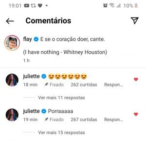 Juliette elogia performance de Flay após vídeo cantando Whitney Houston