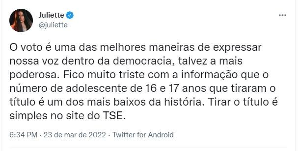 Óculos Juliet, ícone do funk ostentação, entram em campo pelo voto jovem -  27/04/2022 - UOL TAB