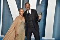 Will Smith e Jada Pinkett Smith no tapete vermelho do Oscar