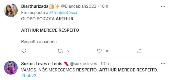 No Twitter, fãs do BBB22 Arthur Aguiar se revoltam com VT feito pela Globo e pedem respeito - Metrópoles
