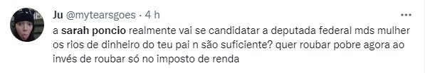 Sarah Poncio confirma pré-candidatura a deputada estadual pelo Rio de Janeiro e é muito criticada nas redes sociais
