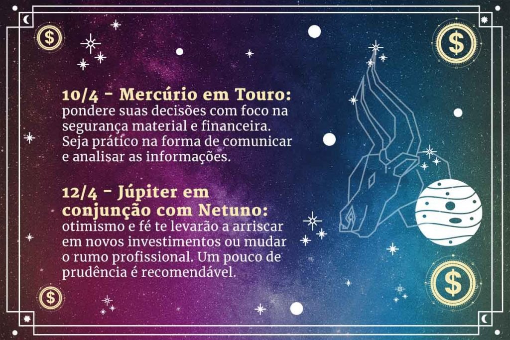 Arte com frases sobre horóscopo