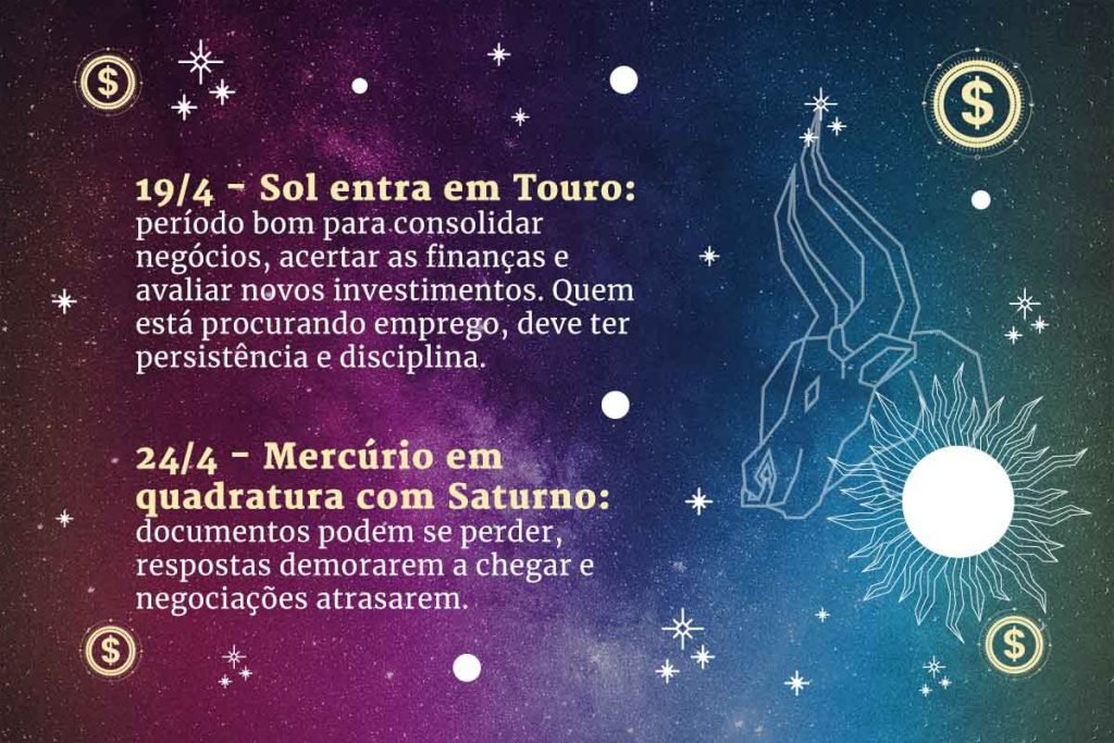 Arte com frases sobre horóscopo