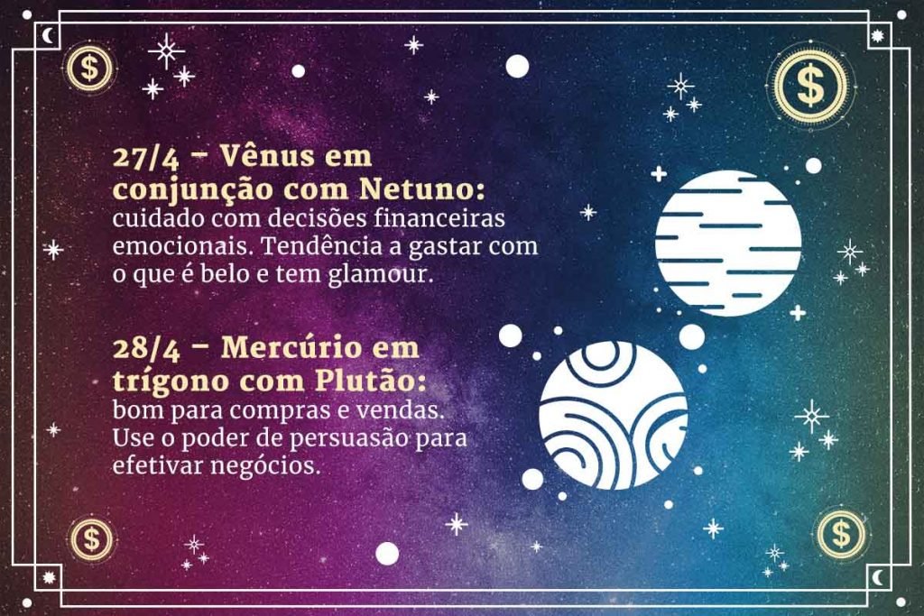 Arte com frases sobre horóscopo