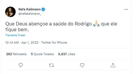 Famosos prestam solidariedade a Rodrigo